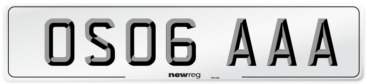 OS06 AAA Number Plate from New Reg